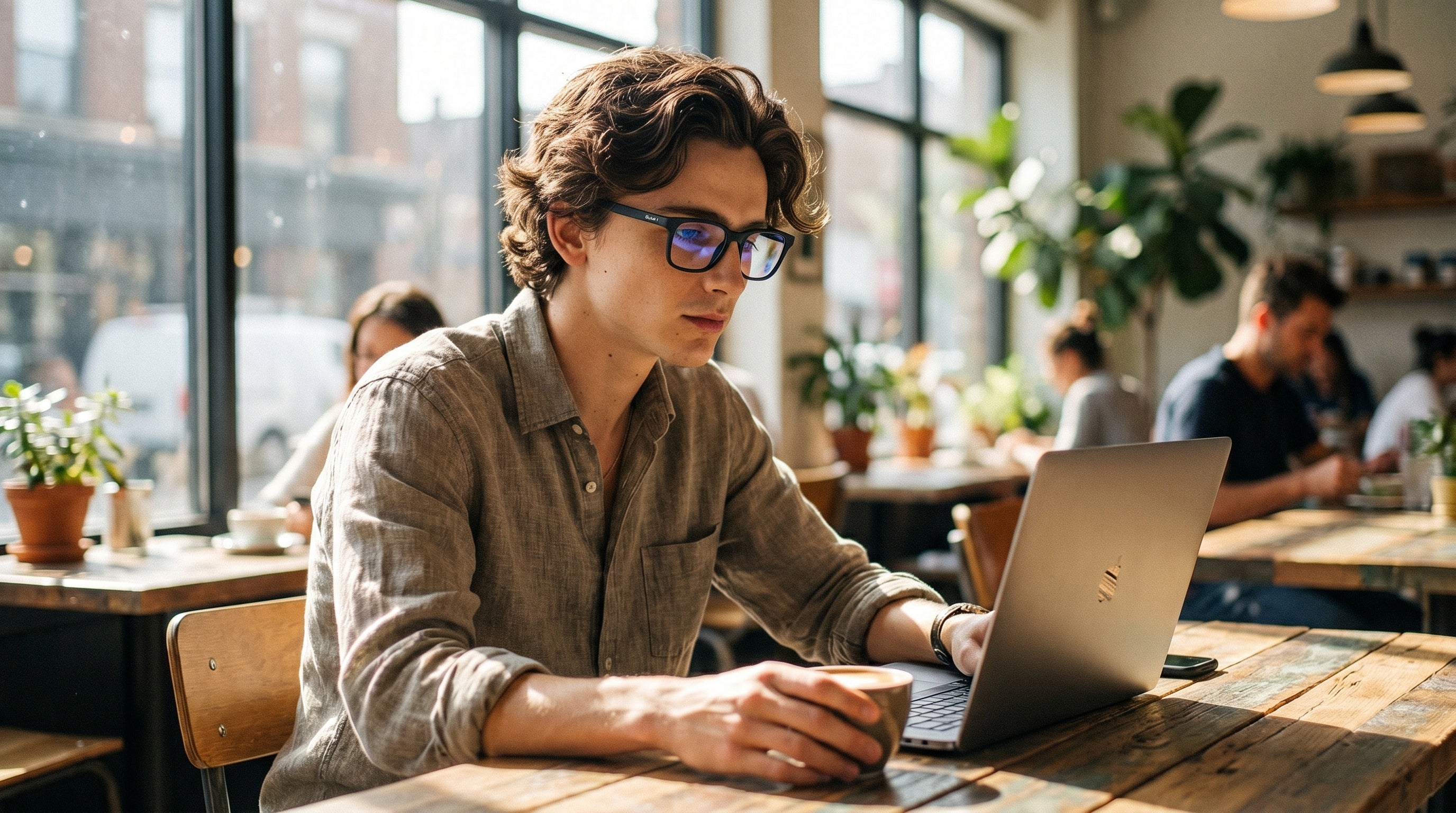 Timothée Chalamet style computer glasses for everyday screen use