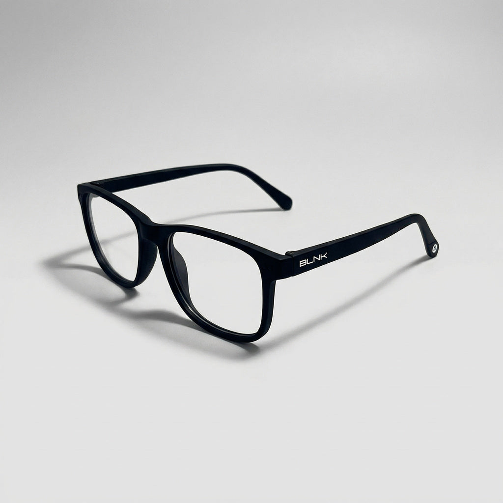 E1086 C1 Rectangle Screen Glasses | Black