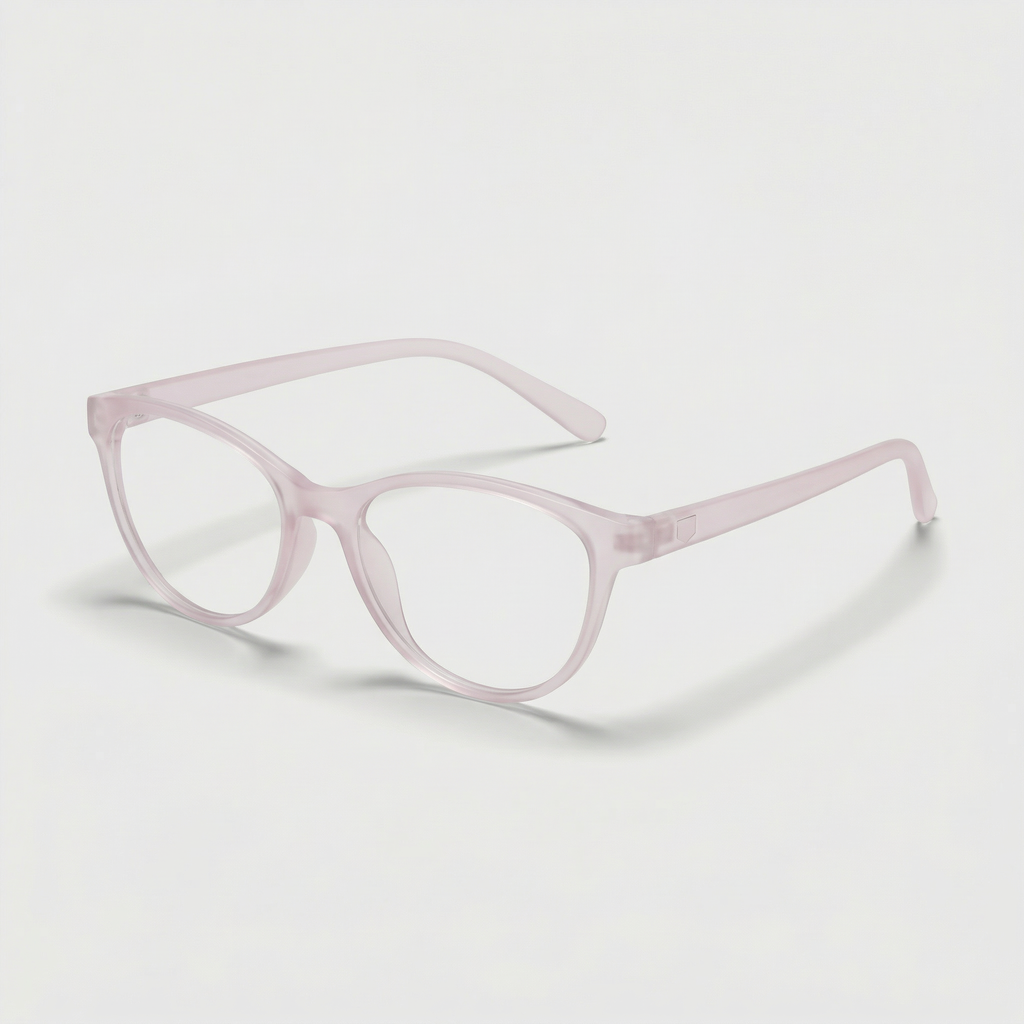 E1075 C9 Cateye Screen Glasses | Baby Pink