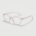 E1075 C9 Cateye Screen Glasses | Baby Pink