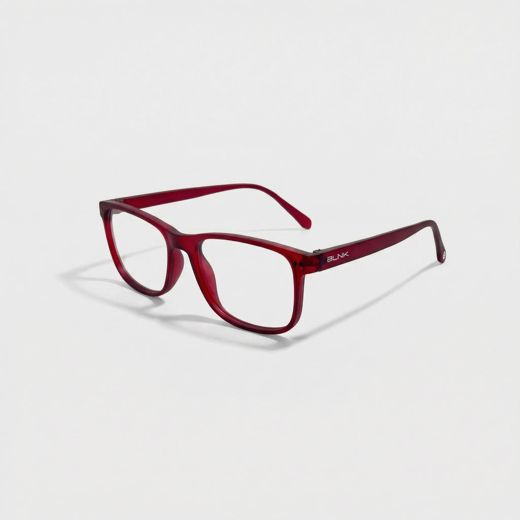 E1086 C4 Rectangle Screen Glasses | Monza Red