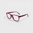 E1086 C4 Rectangle Screen Glasses | Monza Red