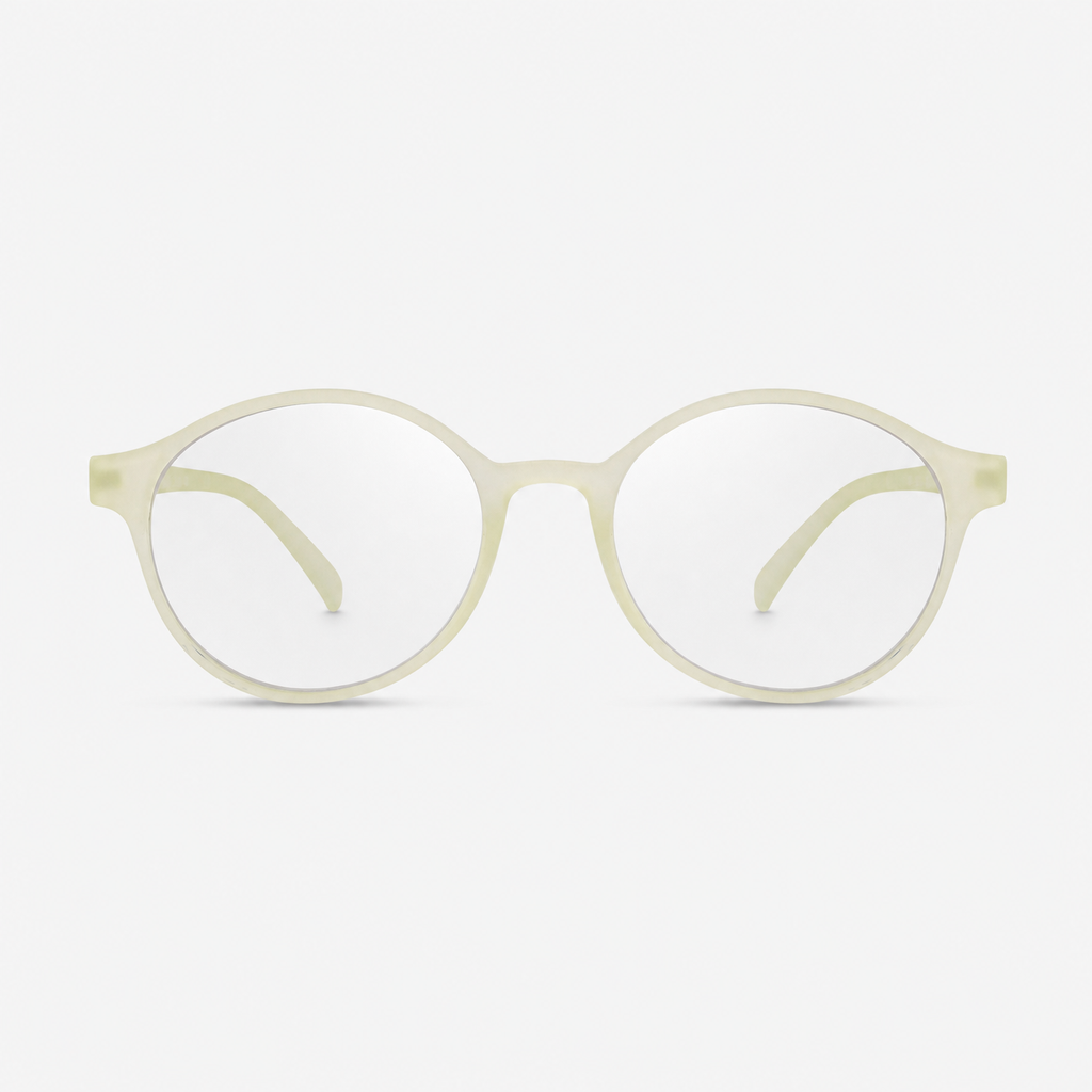 E1006 C6 Round Screen Glasses | Amber Yellow