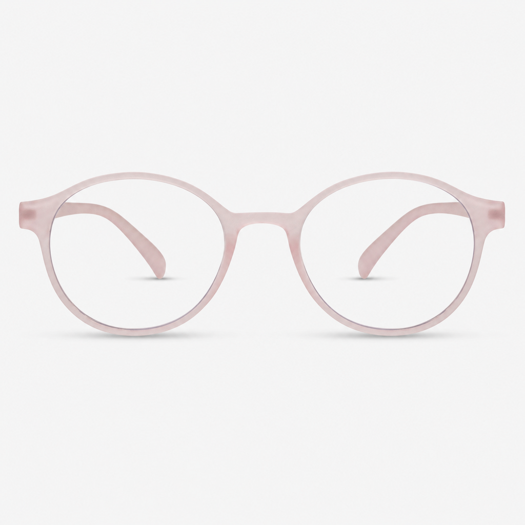 E1006 C9 Round Screen Glasses | Baby Pink