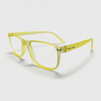 E1086 C6 Rectangle Screen Glasses | Amber Yellow