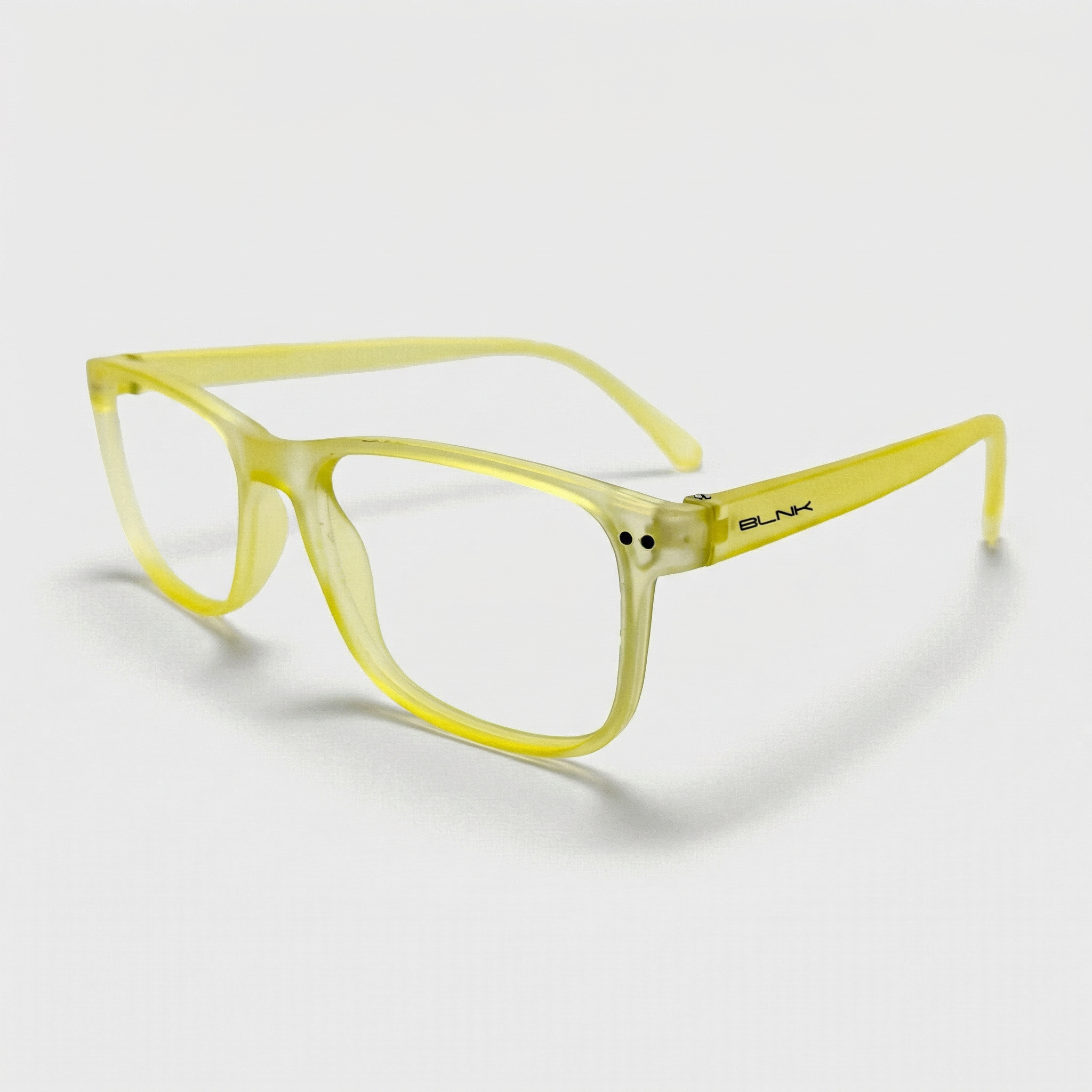 E1086 C6 Rectangle Screen Glasses | Amber Yellow