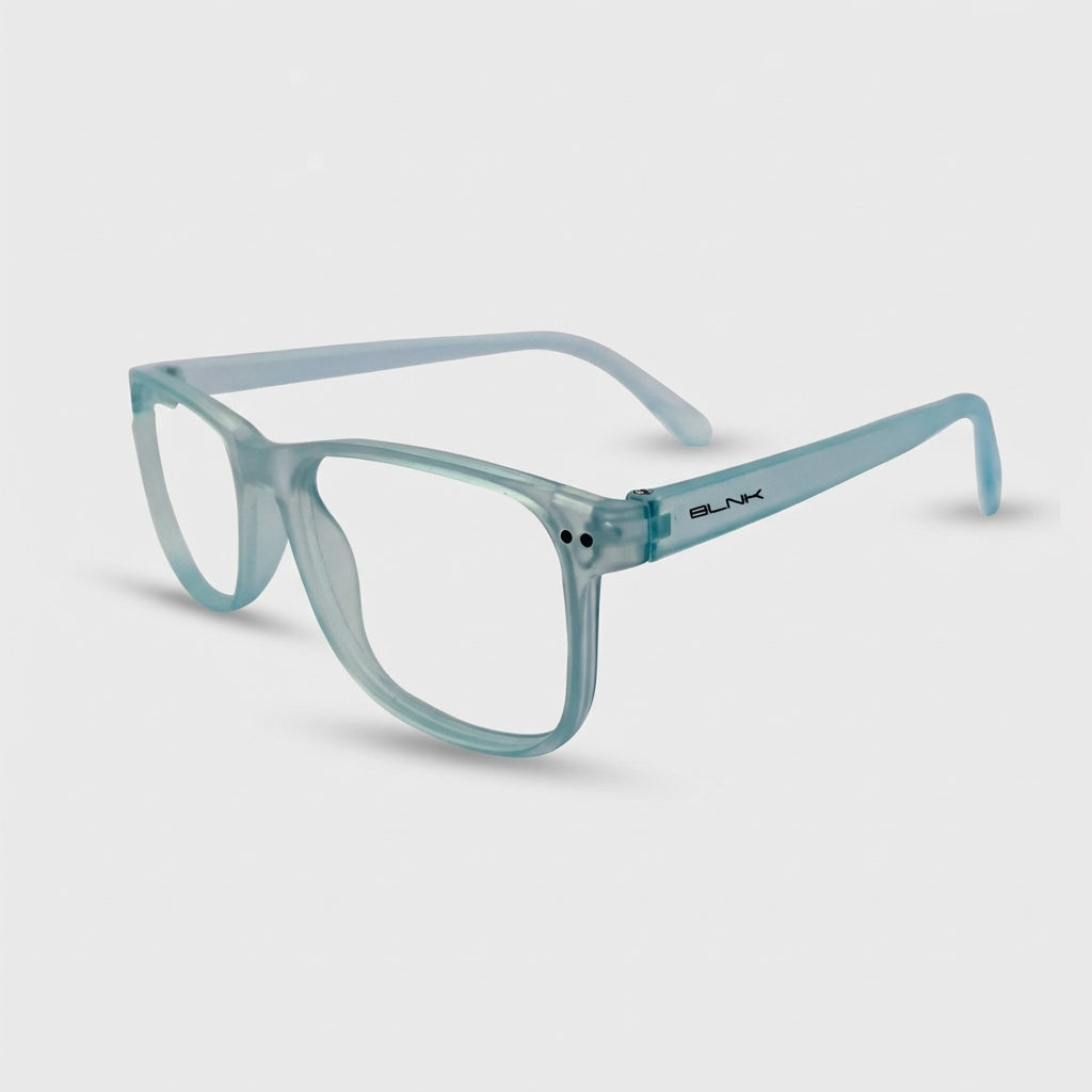 E1086 C10 Rectangle Screen Glasses | Denim Blue