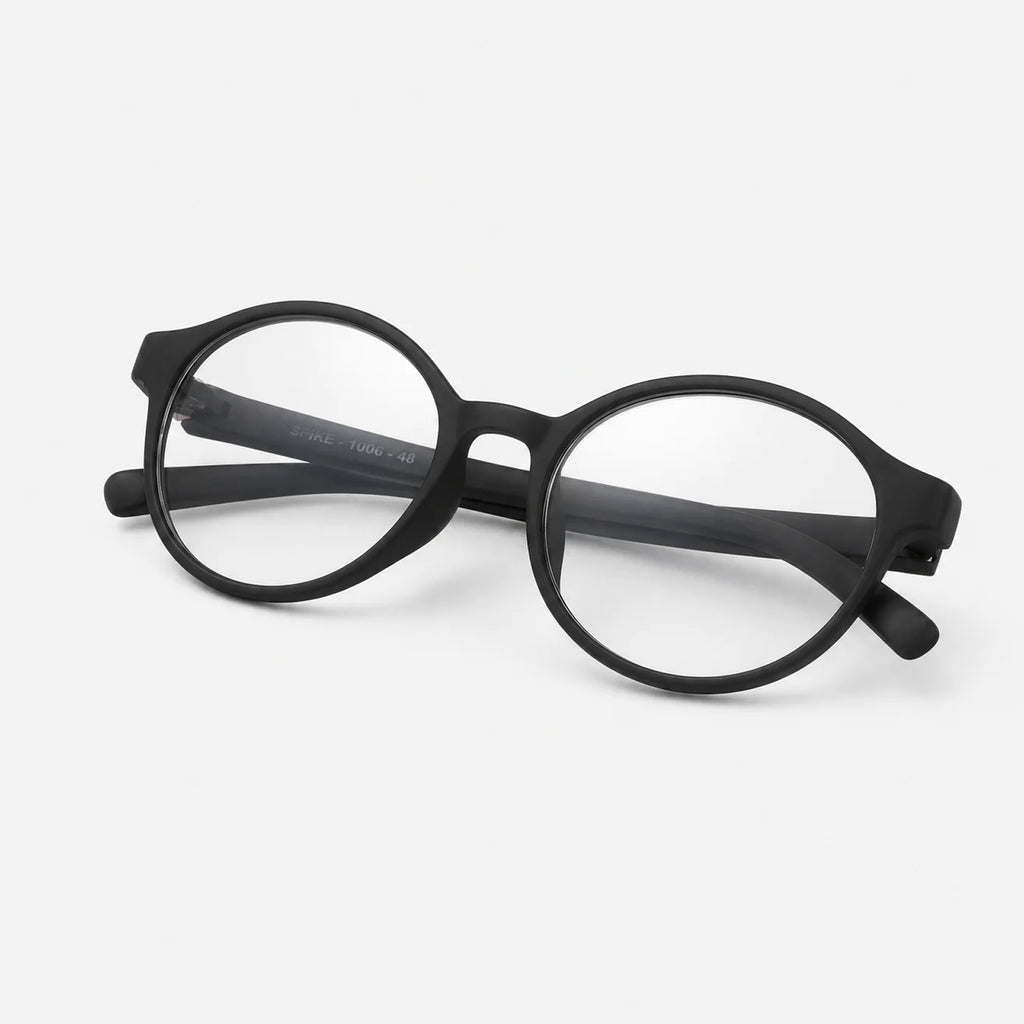E1006 C1 Round Screen Glasses | Black