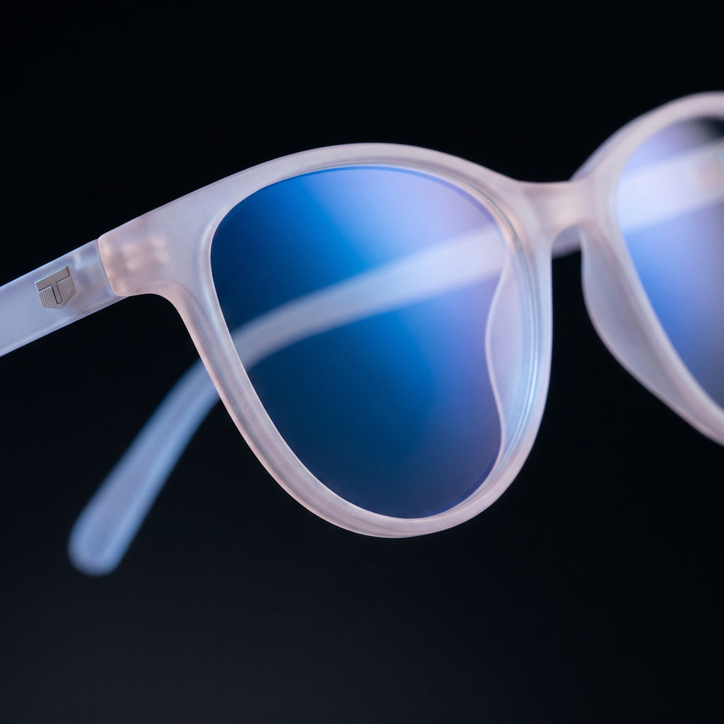 E1075 C9 Cateye Screen Glasses | Baby Pink