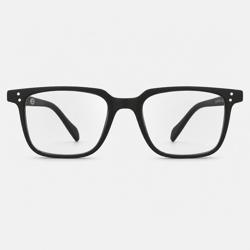 E1091 C1 Square Screen Glasses | Black