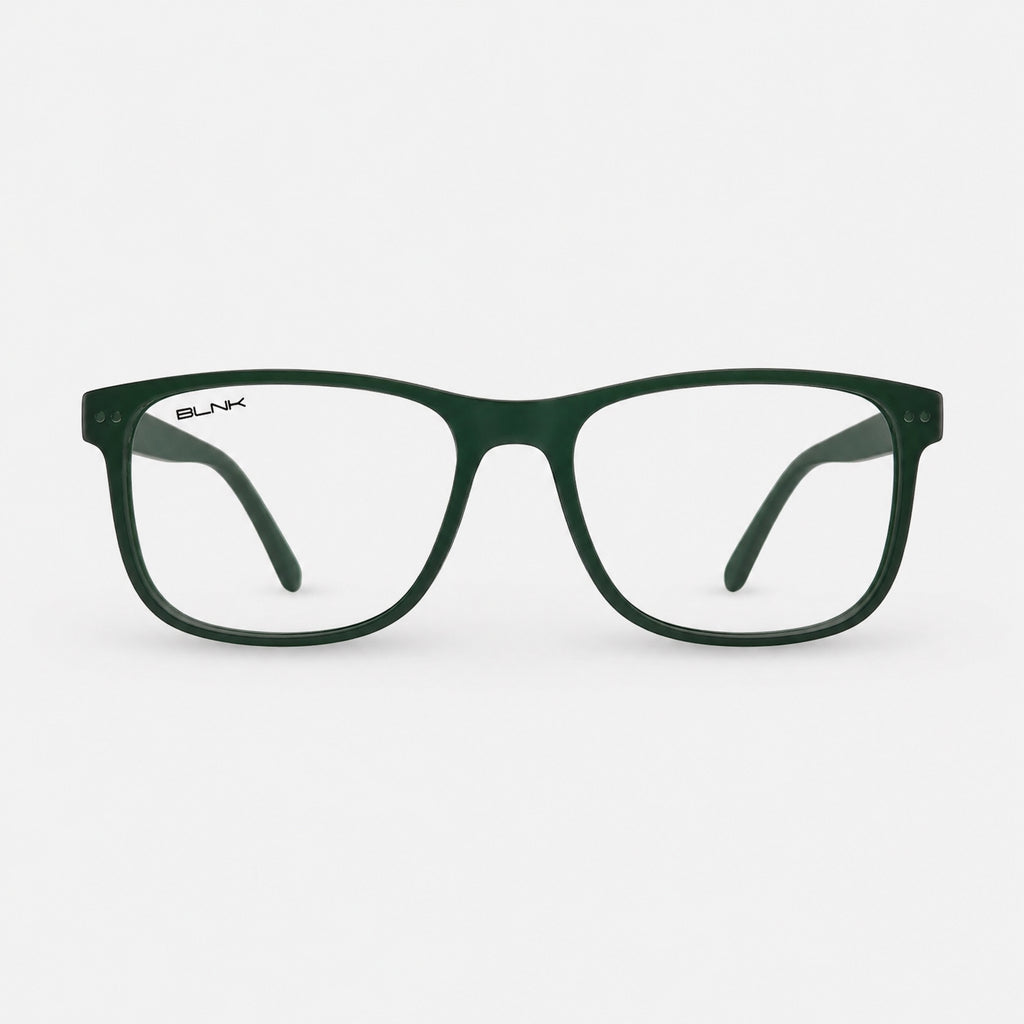 E1086 C5 Rectangle Screen Glasses | Army Green