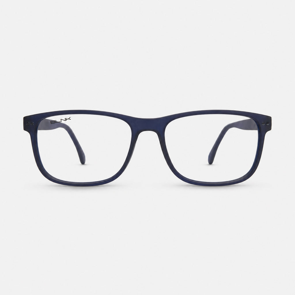 E1086 C3 Rectangle Screen Glasses | Navy Blue