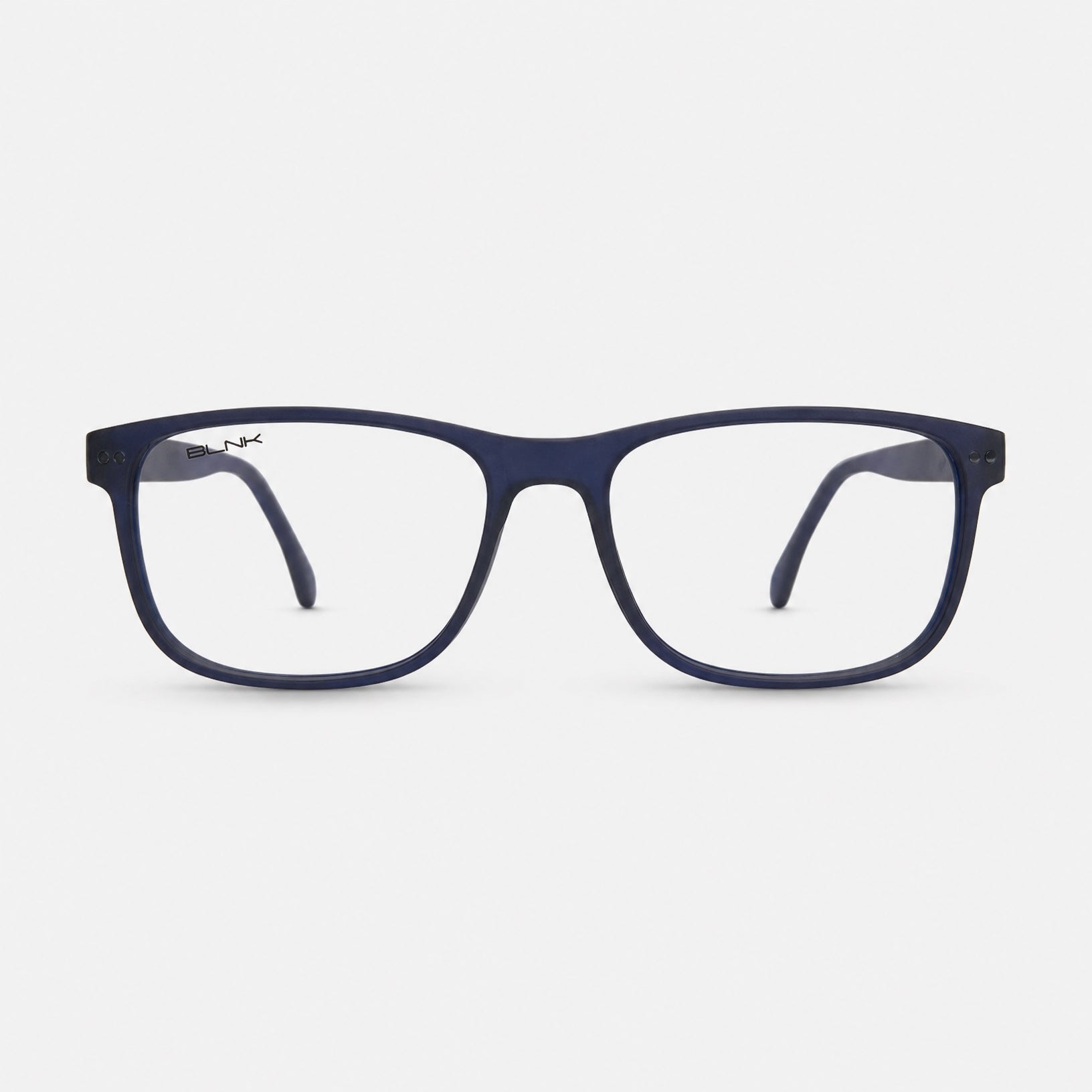 E1086 C3 Rectangle Screen Glasses | Navy Blue