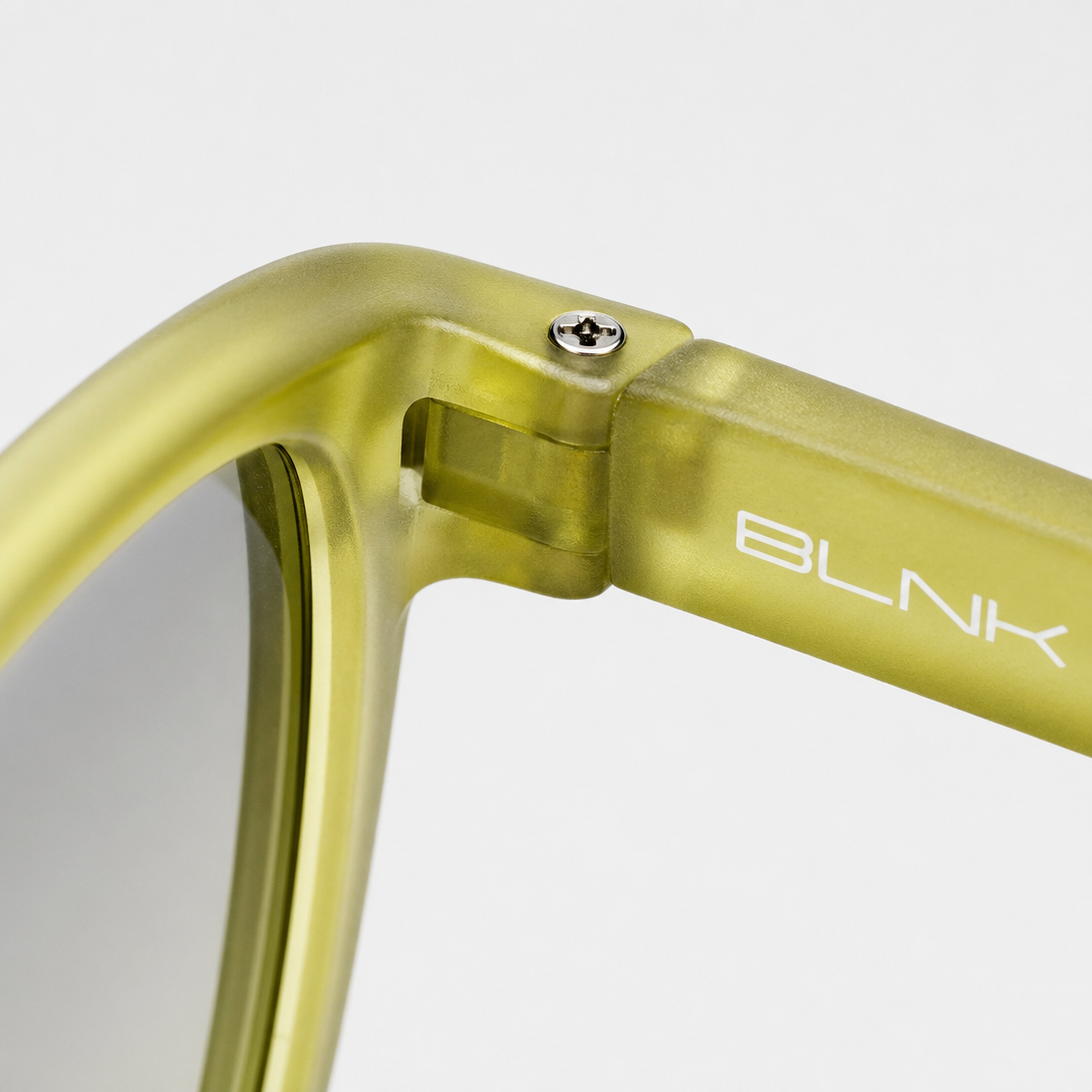 E1086 C6 Rectangle Screen Glasses | Amber Yellow