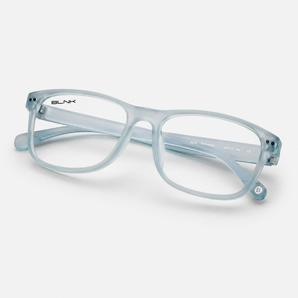 E1086 C10 Rectangle Screen Glasses | Denim Blue