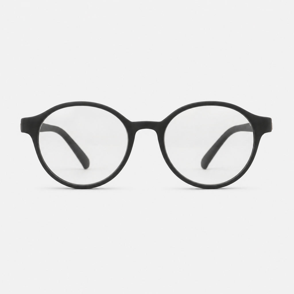 E1006 C1 Round Screen Glasses | Black