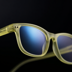 E1086 C6 Rectangle Screen Glasses | Amber Yellow