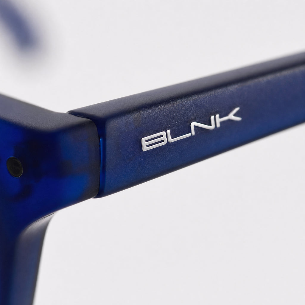 E1086 C3 Rectangle Screen Glasses | Navy Blue