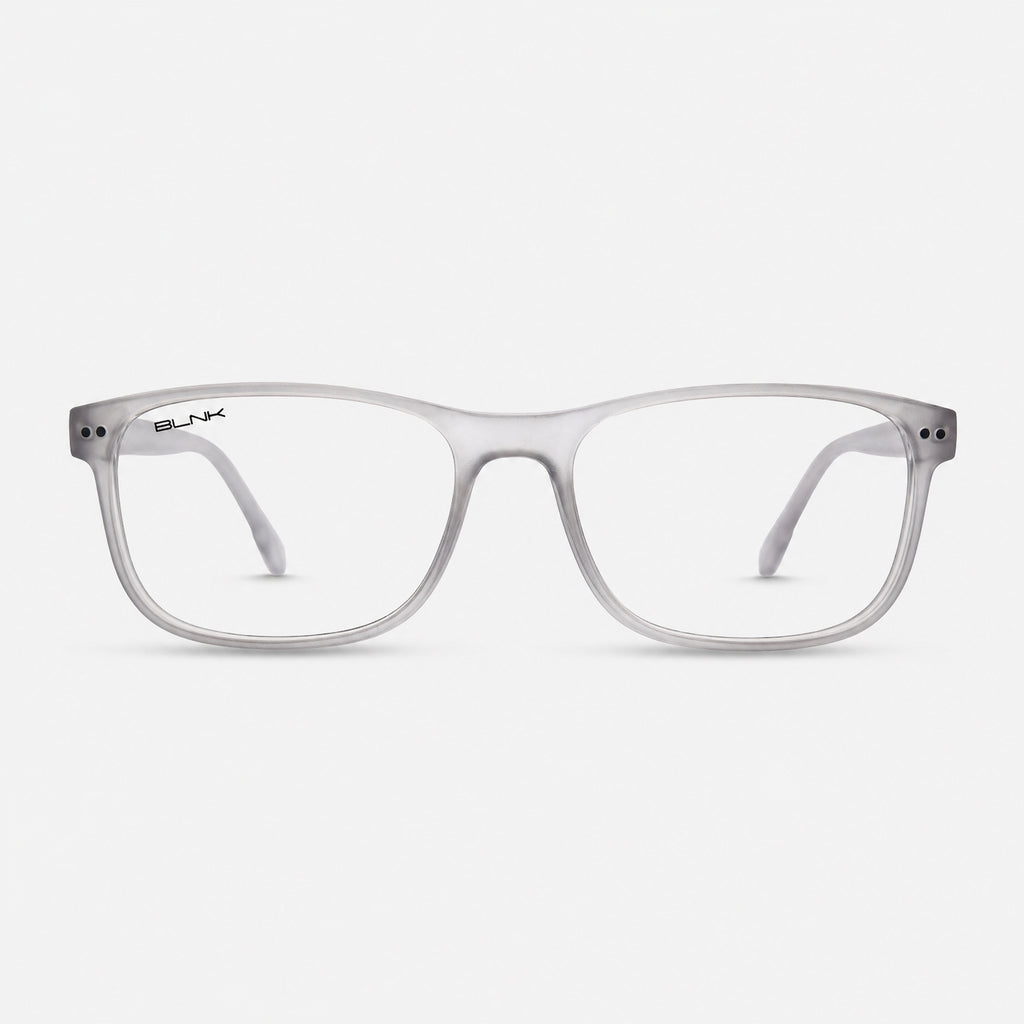 E1086 C7 Rectangle Screen Glasses | Smoke Grey