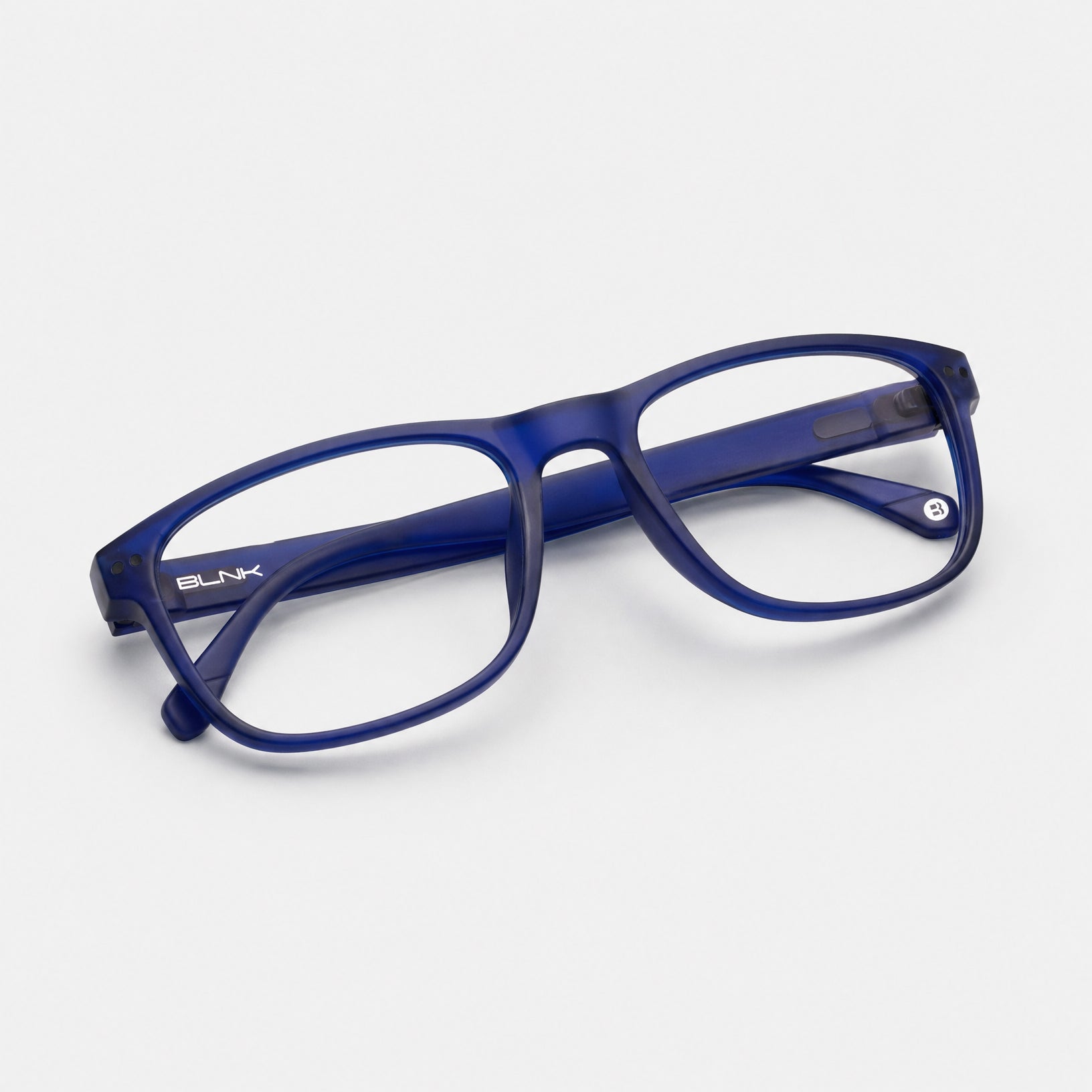 E1086 C3 Rectangle Screen Glasses | Navy Blue