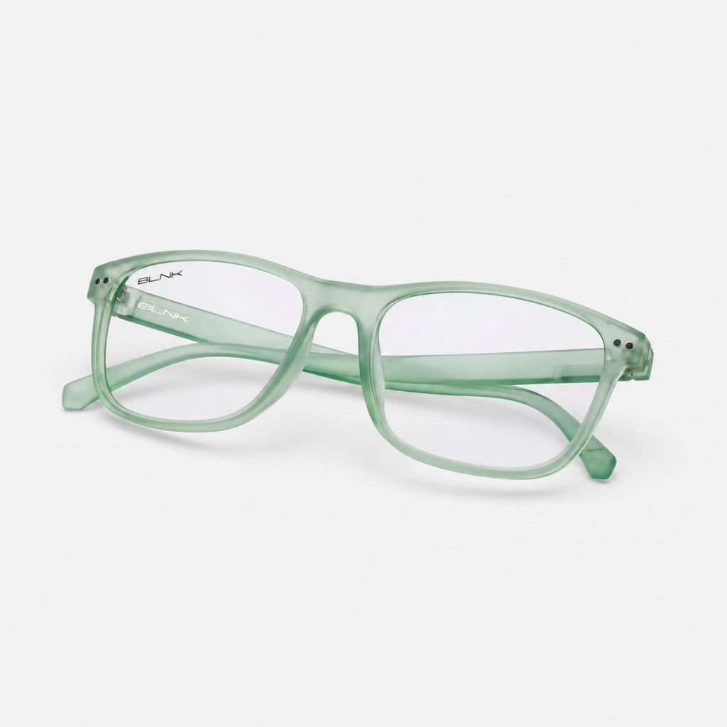 E1086 C8 Rectangle Screen Glasses | Valley Green