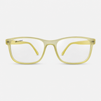 E1086 C6 Rectangle Screen Glasses | Amber Yellow