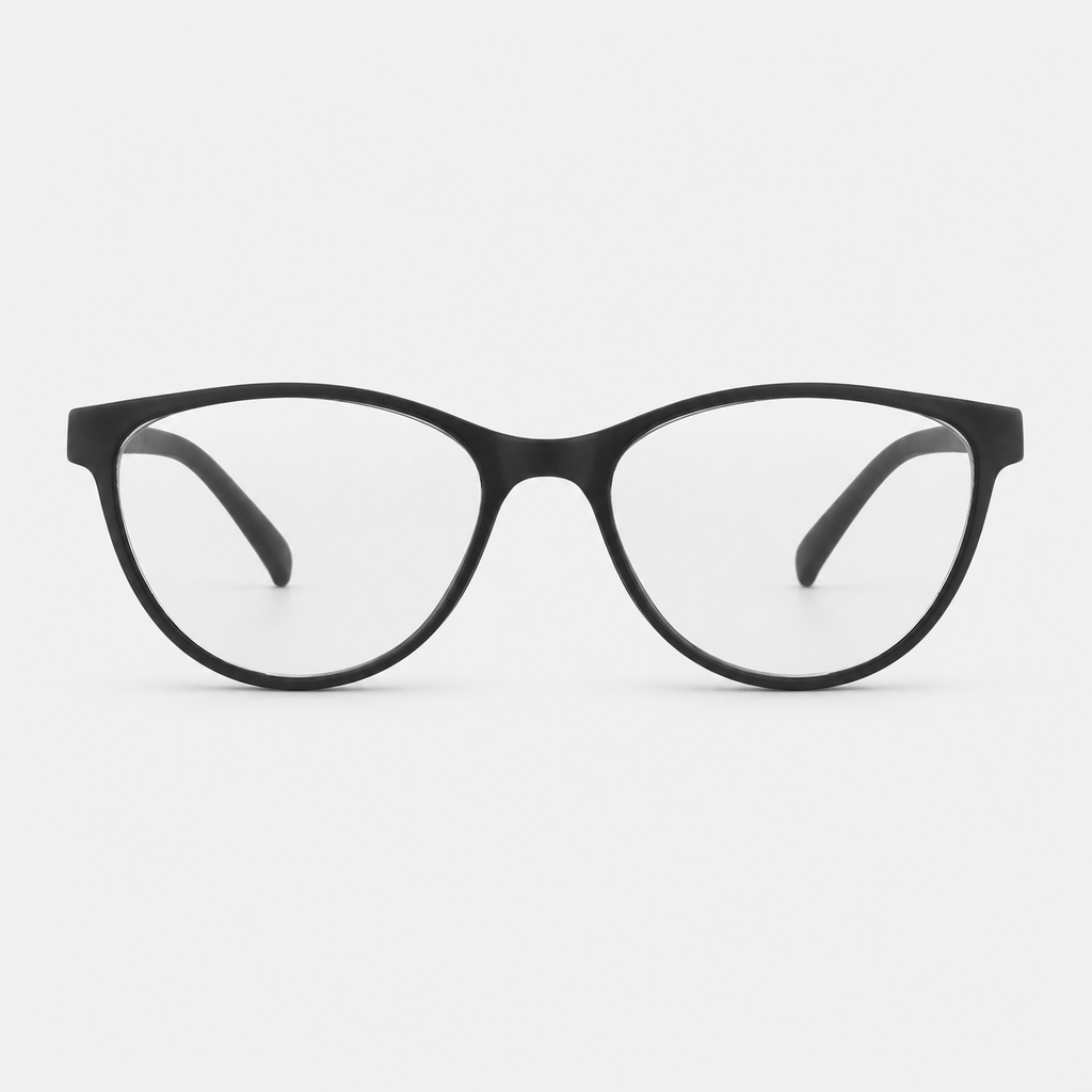 E1075 C1 Cateye Screen Glasses | Black
